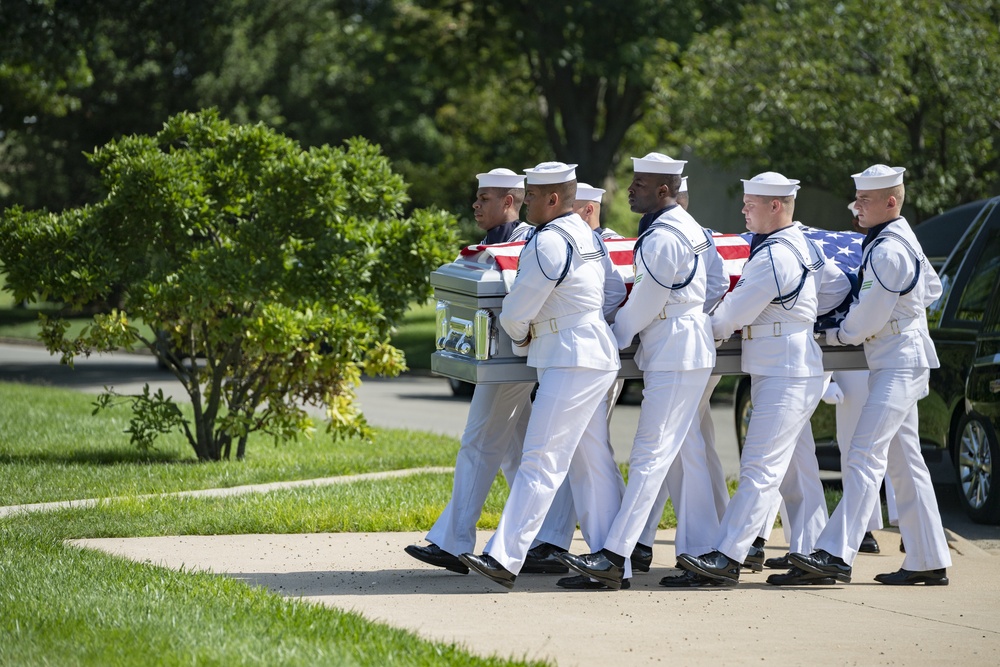 Military Funeral Honors with Funeral Escort for U.S. Navy Cmdr. James. B. Mills in Section 60