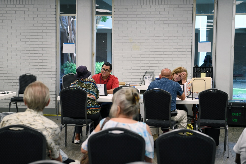Local Residents Visit a FEMA DIsaster Recovery Center