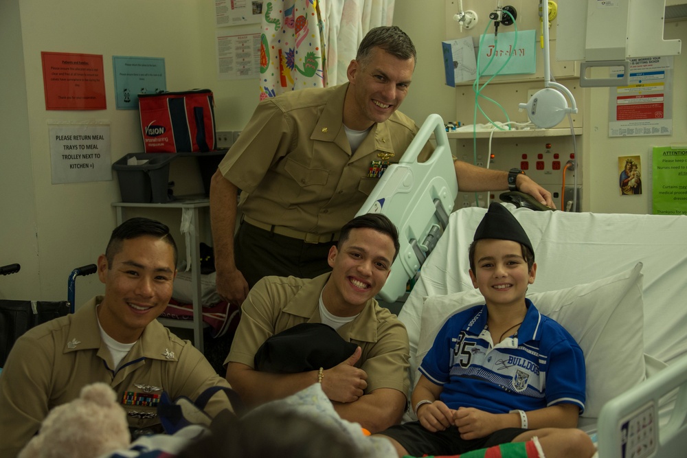 Marines and Sailors with the 31st MEU visit children’s hospital in Sydney