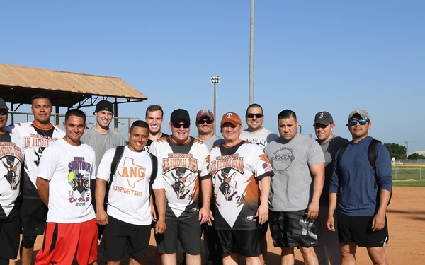 Gunfighter softball team defeats competitors six inning game