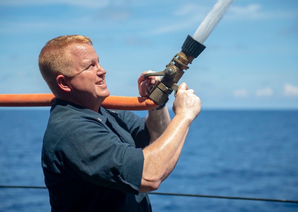 Fresh Water Wash Down Aboard USS Chancellorsville