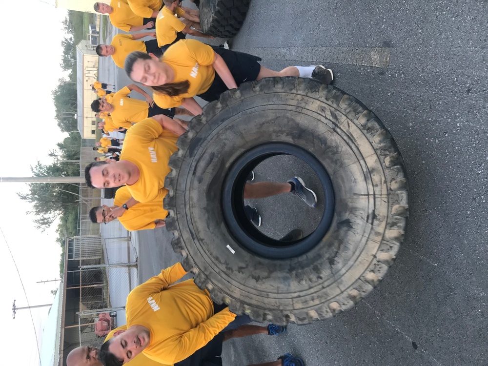 NMCB-133 Det Guam's squad level fitness competition