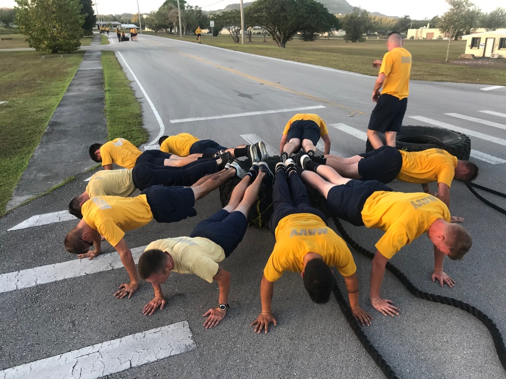 NMCB-133 Det Guam's squad level fitness competition