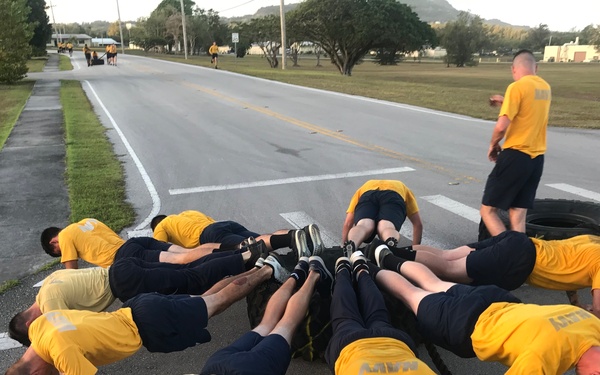 NMCB-133 Det Guam's squad level fitness competition