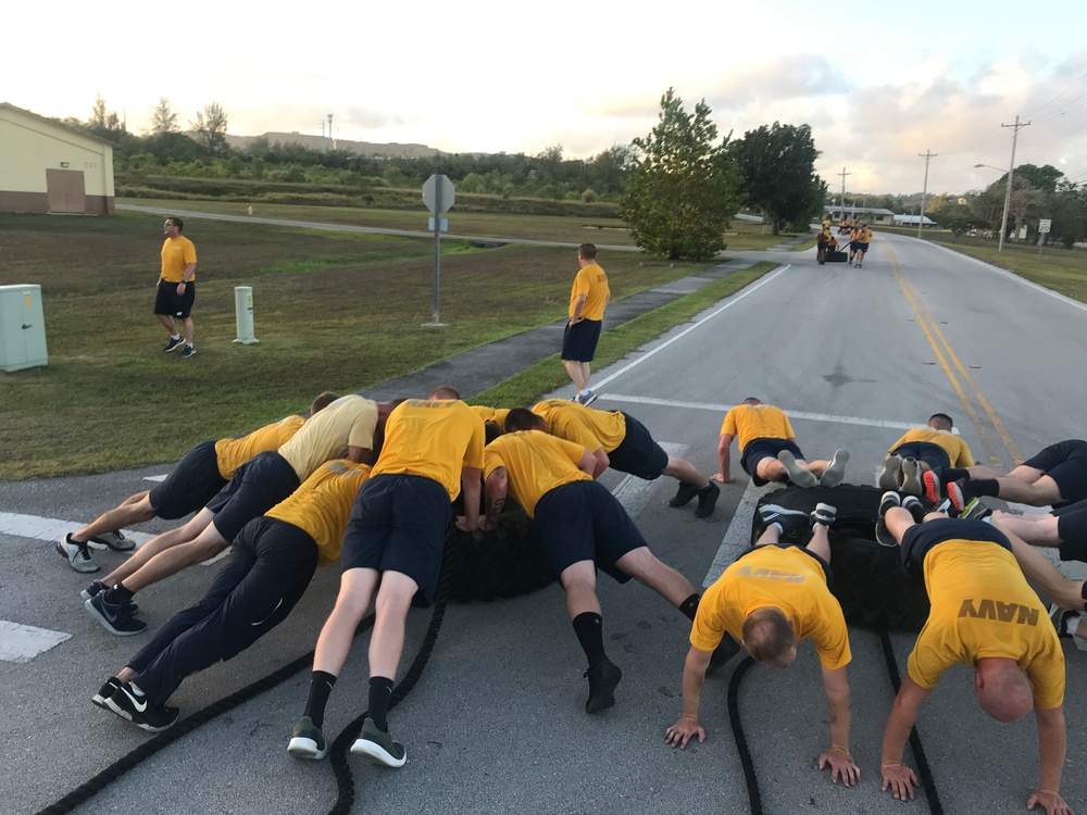 NMCB-133 Det Guam's squad level fitness competition