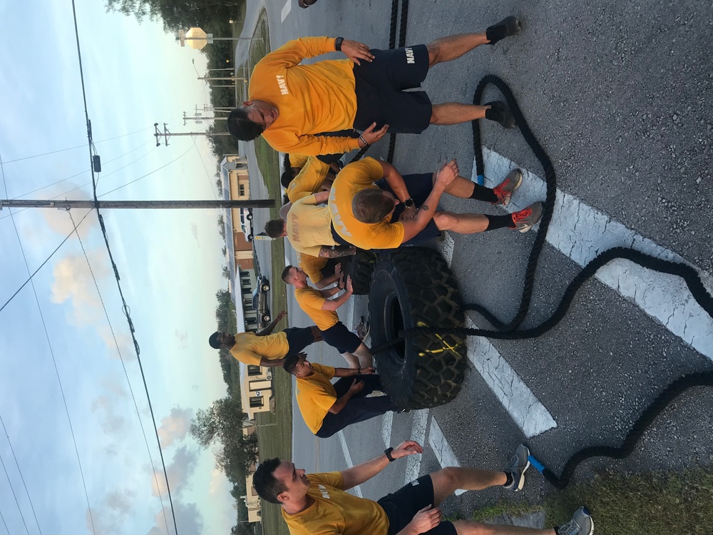 NMCB-133 Det Guam's squad level fitness competition