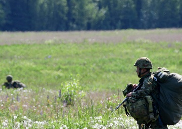 Dobbins, partner units drop Japanese paratroopers for Red Flag Alaska