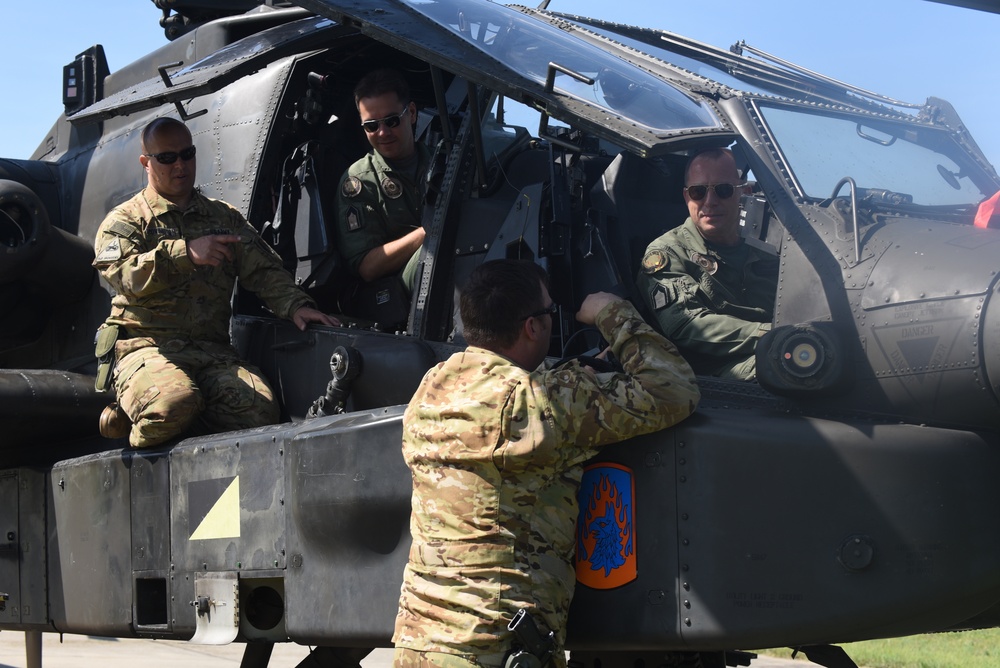 Task Force Viper Tours Aircraft with Hungarians
