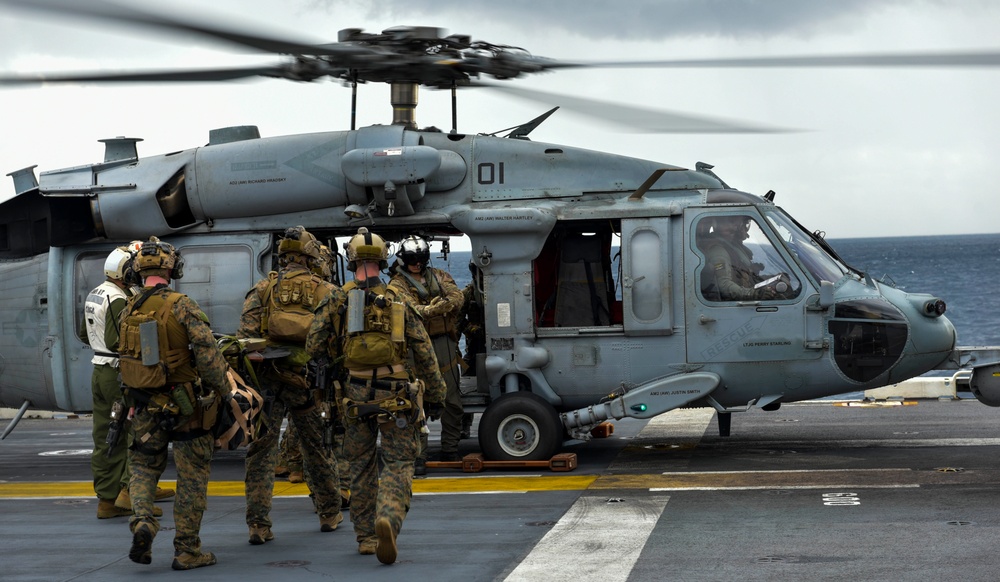 USS WASP (LHD 1) OPERATIONS AT SEA