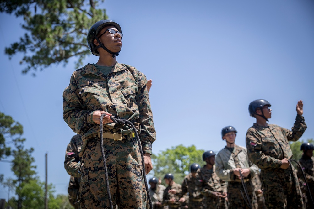 DVIDS - Images - Charlie Company rappel tower training [Image 5 of 19]