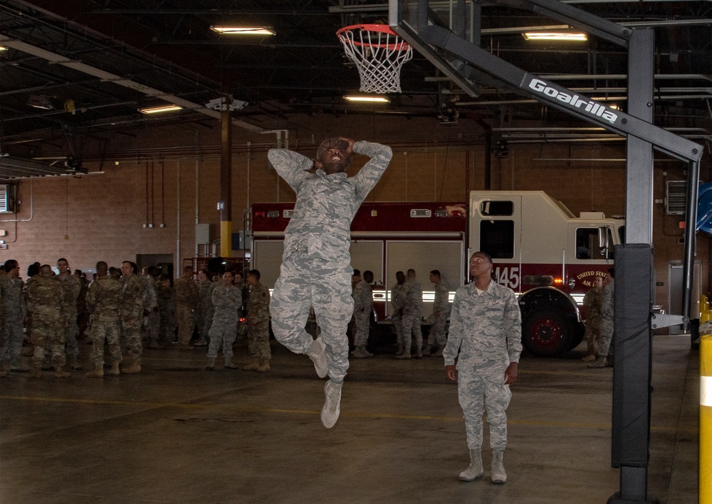 60th CES plays basketball