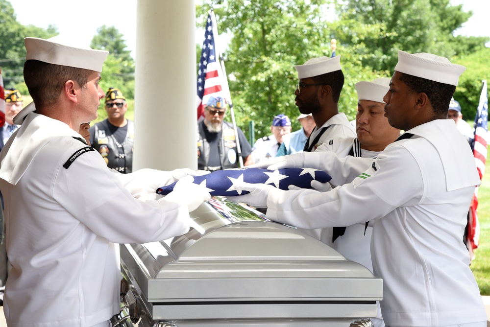 NSA Philadelphia Sailors perform funeral honors for F1C Angelo Gabriele.
