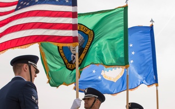 Honor Guard flies the colors