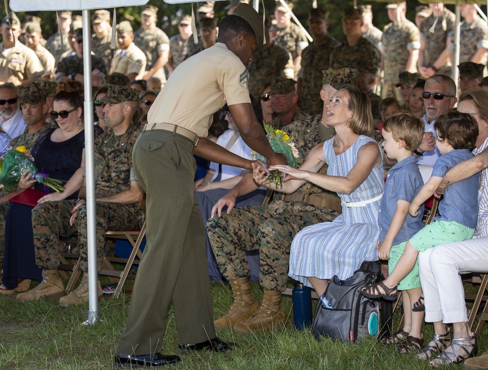 1st Bn, 10th Marine Regiment Change of Command