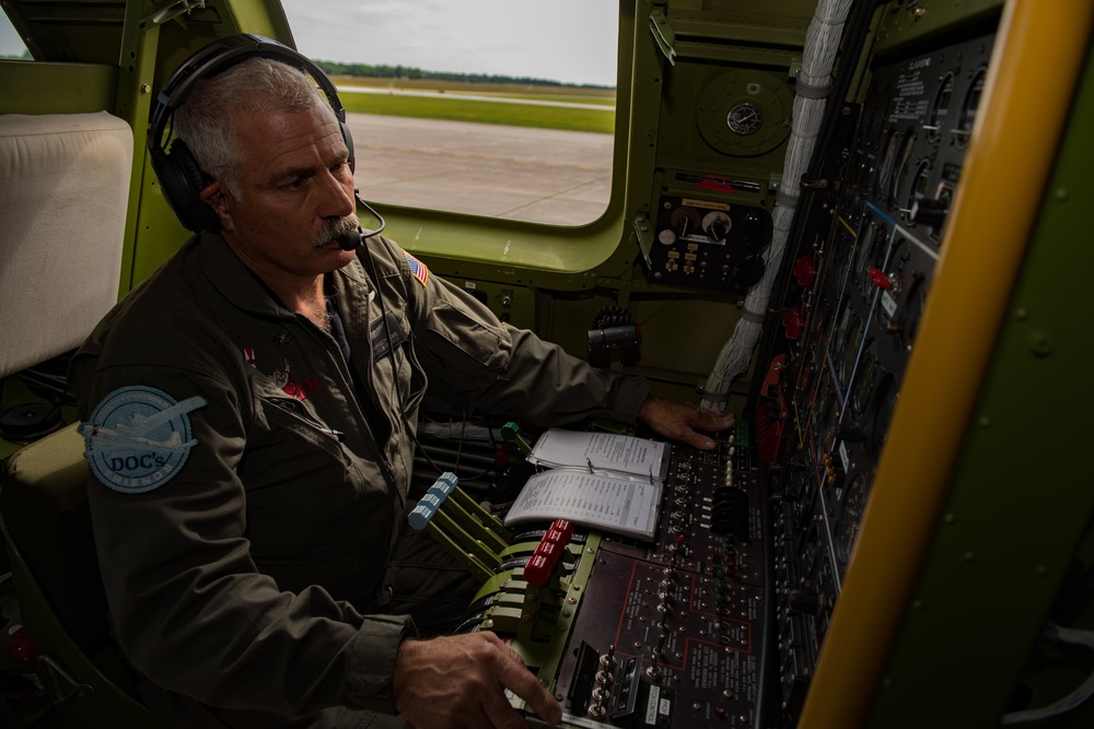 Doc's flight engineer checks the vitals