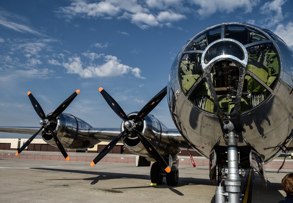 B-29 on display during Whiteman Air Force Base Air &amp; Space Show 2019