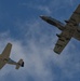 A-10 and P-51 perform heritage flight during Wings Over Whiteman 2019