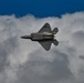 Across the silver lining: F-22 performs airshow maneuver demonstration