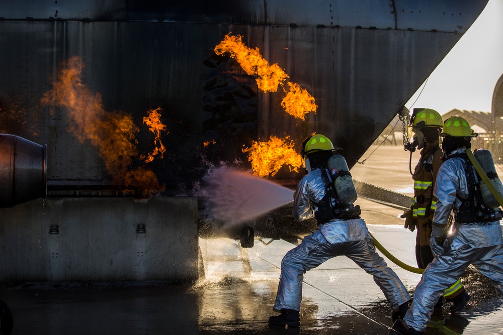 MCAS Yuma ARFF Marines Conduct Live-Burn Training