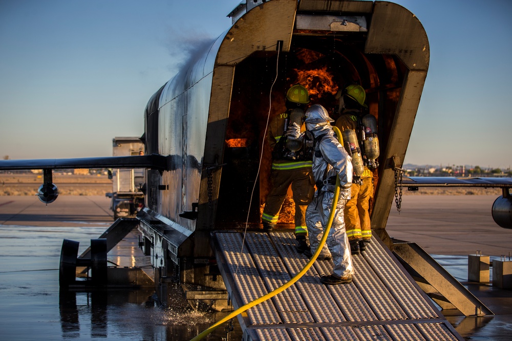 MCAS Yuma ARFF Marines Conduct Live-Burn Training