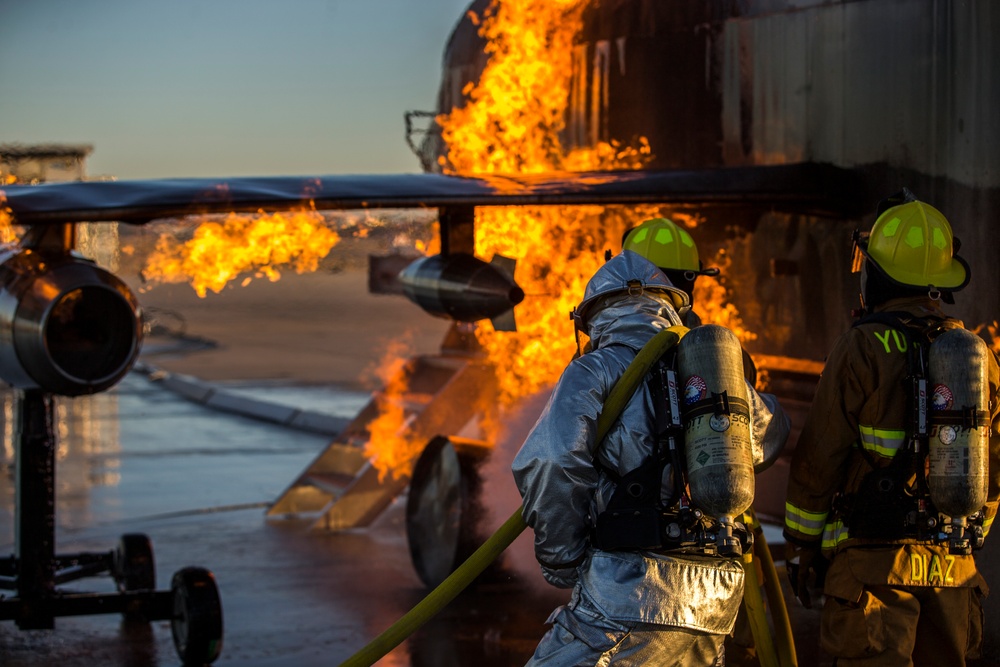 MCAS Yuma ARFF Marines Conduct Live-Burn Training