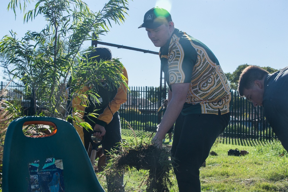 Leaving a legacy: 31st MEU Marines conduct community relations with students at Belmore High School, Sydney