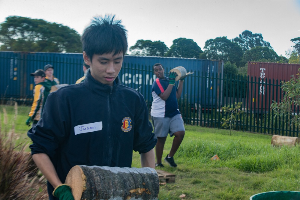 Leaving a legacy: 31st MEU Marines conduct community relations with students at Belmore High School, Sydney