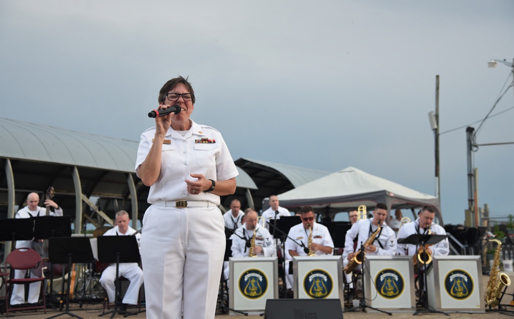 Navy Band Great Lakes Performs as a Jazz Ensemble during Quad Cities Navy Week