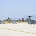 .S. Marine MV-22 Ospreys attached to the 22nd Marine Expeditionary Unit arrive on the flight line at Naval Support Activity Souda Bay