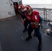 USS MOMSEN Participates in flight deck fire drills