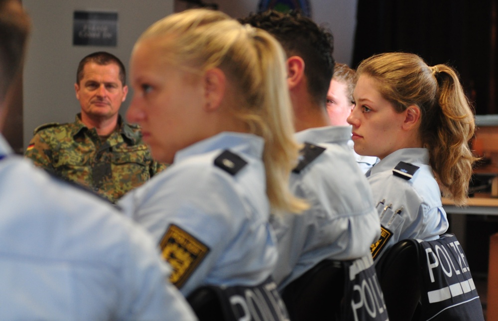 German polizei visit Kelley Barracks