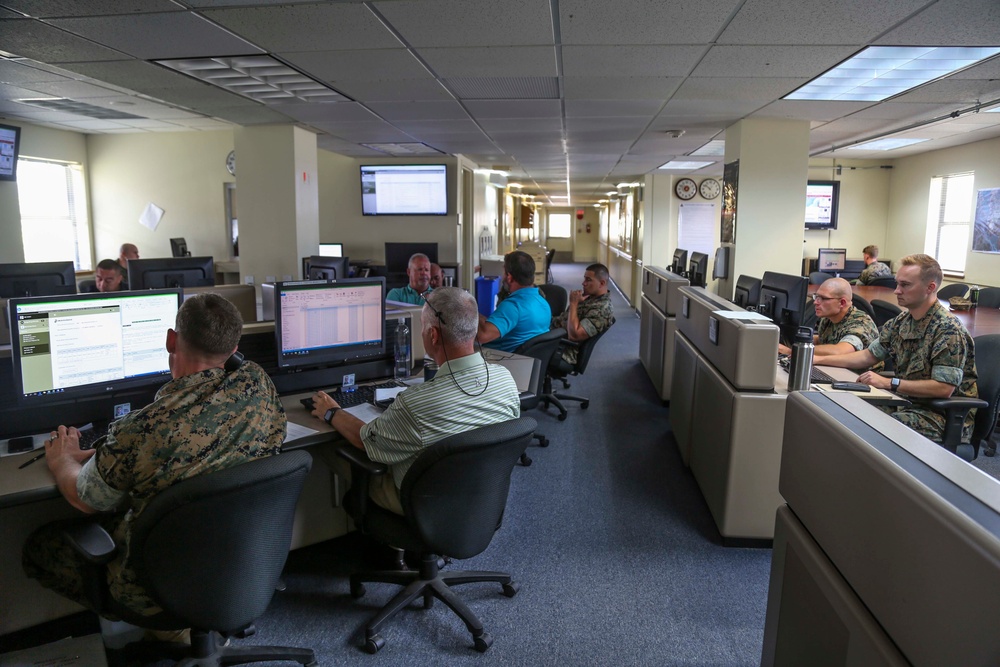 Destructive weather drills on Camp Lejeune, New River