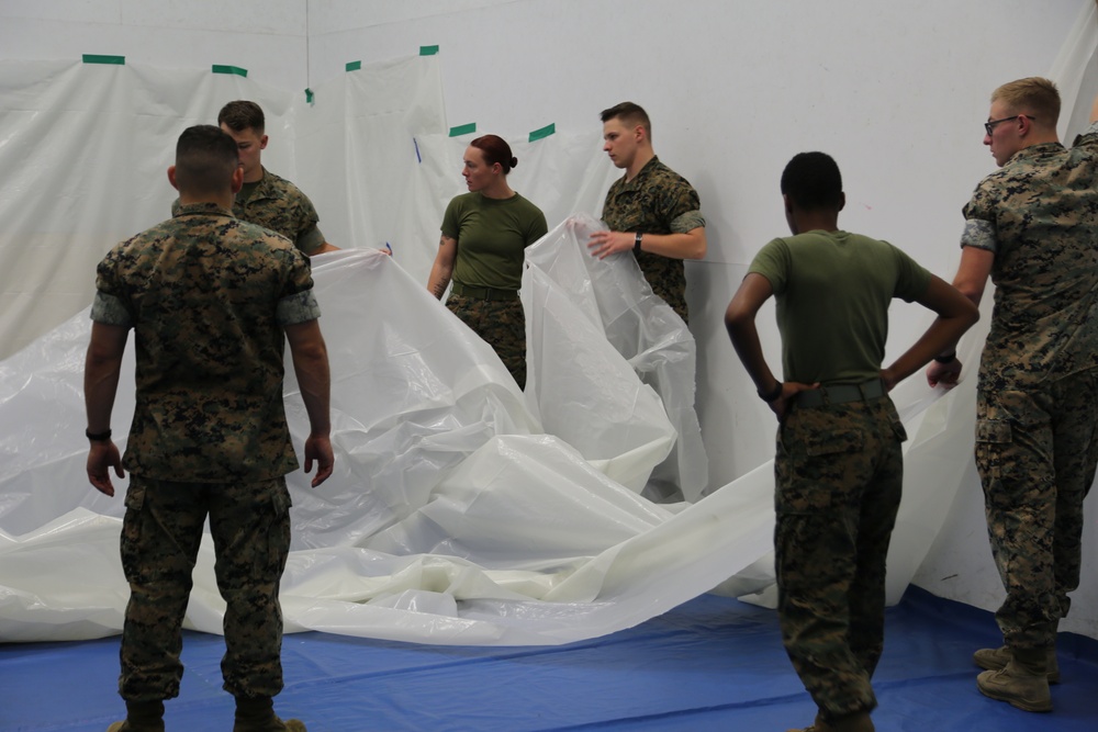 Destructive weather drills on Camp Lejeune, New River