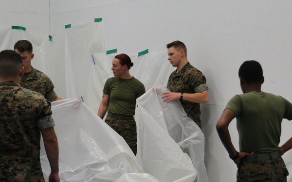 Destructive weather drills on Camp Lejeune, New River