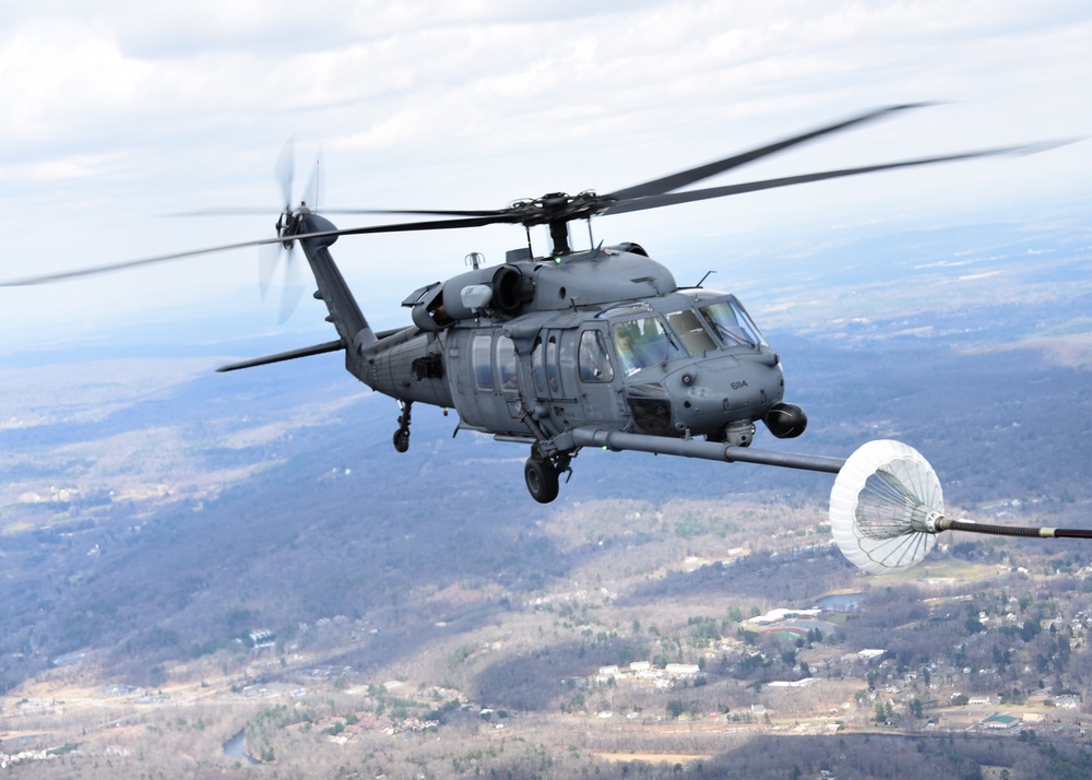 Air Force activity duty and New York Air National Guard aerial refueling training