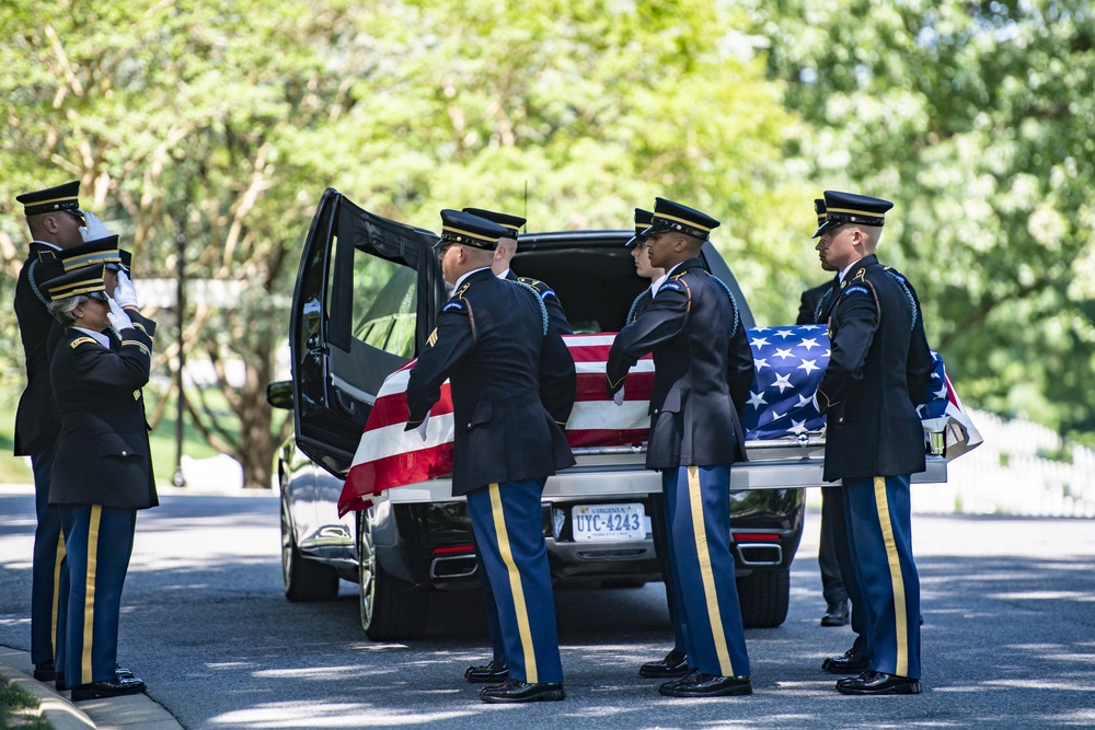 Military Funeral Honors for U.S. Army Air Forces 1st Lt. Howard Lurcott in Section 3 of Arlington National Cemetery