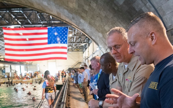 Rear Adm. Ver Hage visits the submarine races