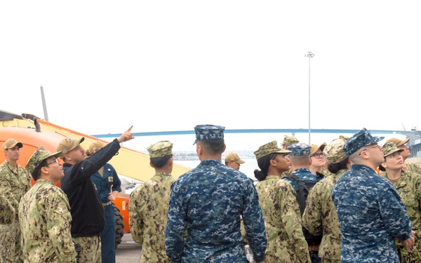 U.S. Sailors assigned to Fleet Surgical Team Three receive a pre-drill brief aboard USS New Orleans