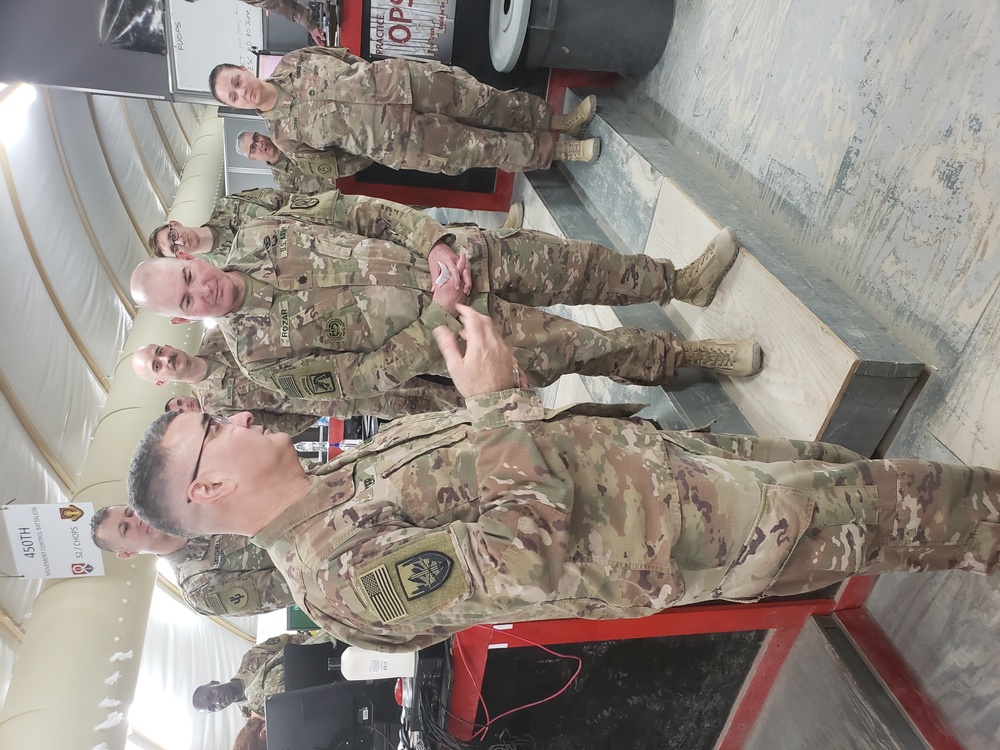 Brig. Gen. Clint E. Walker visits 450th Transportation Battalion