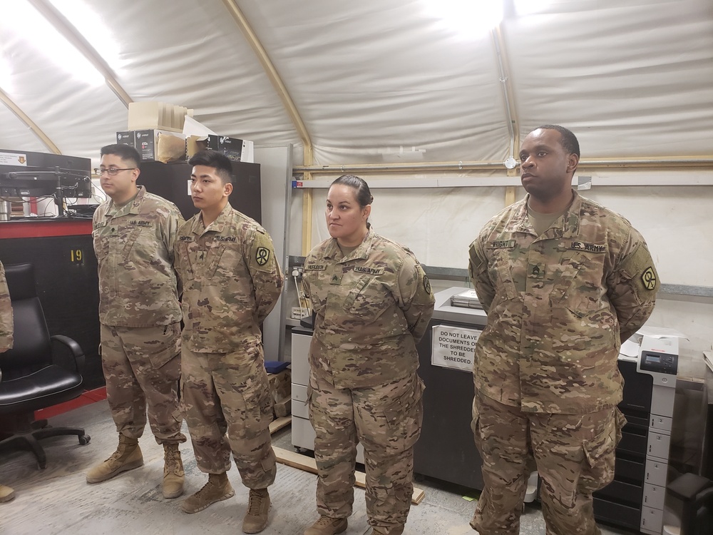 Brig. Gen. Clint E. Walker visits 450th Transportation Battalion