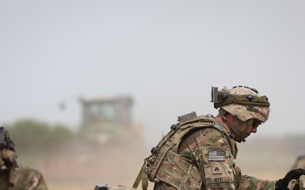 Big Red One Soldiers seize air assault objective during Saber Guardian 19