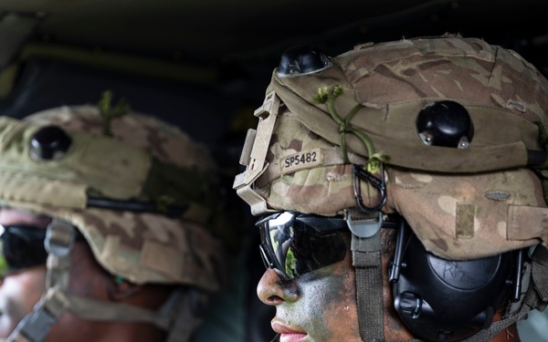 Big Red One Soldiers seize air assault objective during Saber Guardian 19