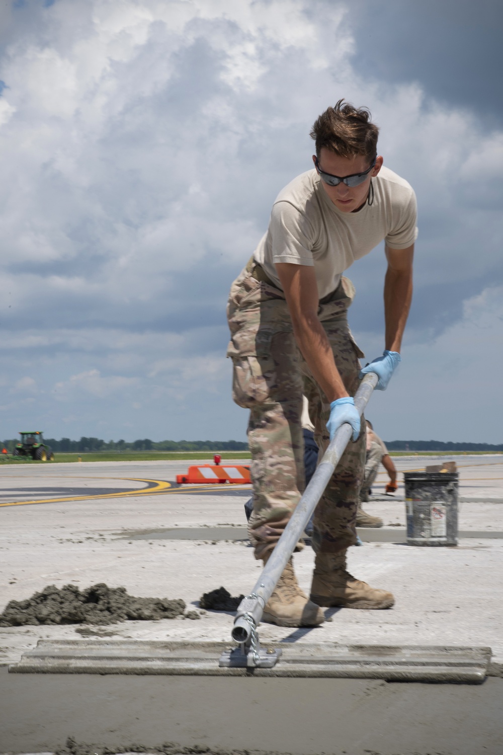 Grand Forks Air Force Base flightline undergoes pavement touch-ups