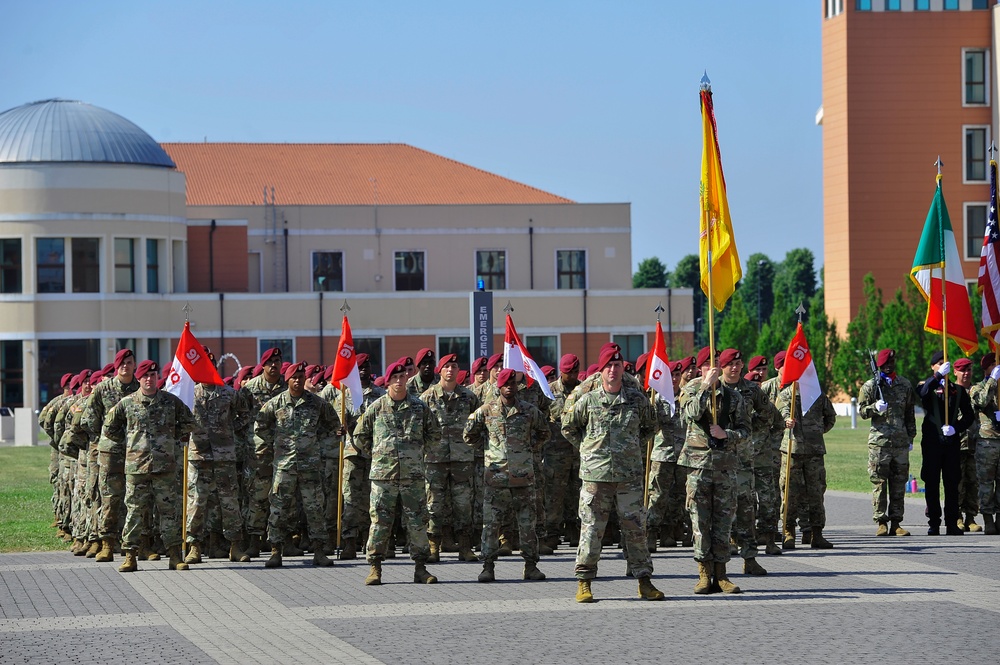 173rd Paratroopers Stand in Formation