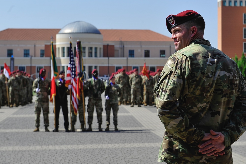 Incoming Commander Smiles at Family