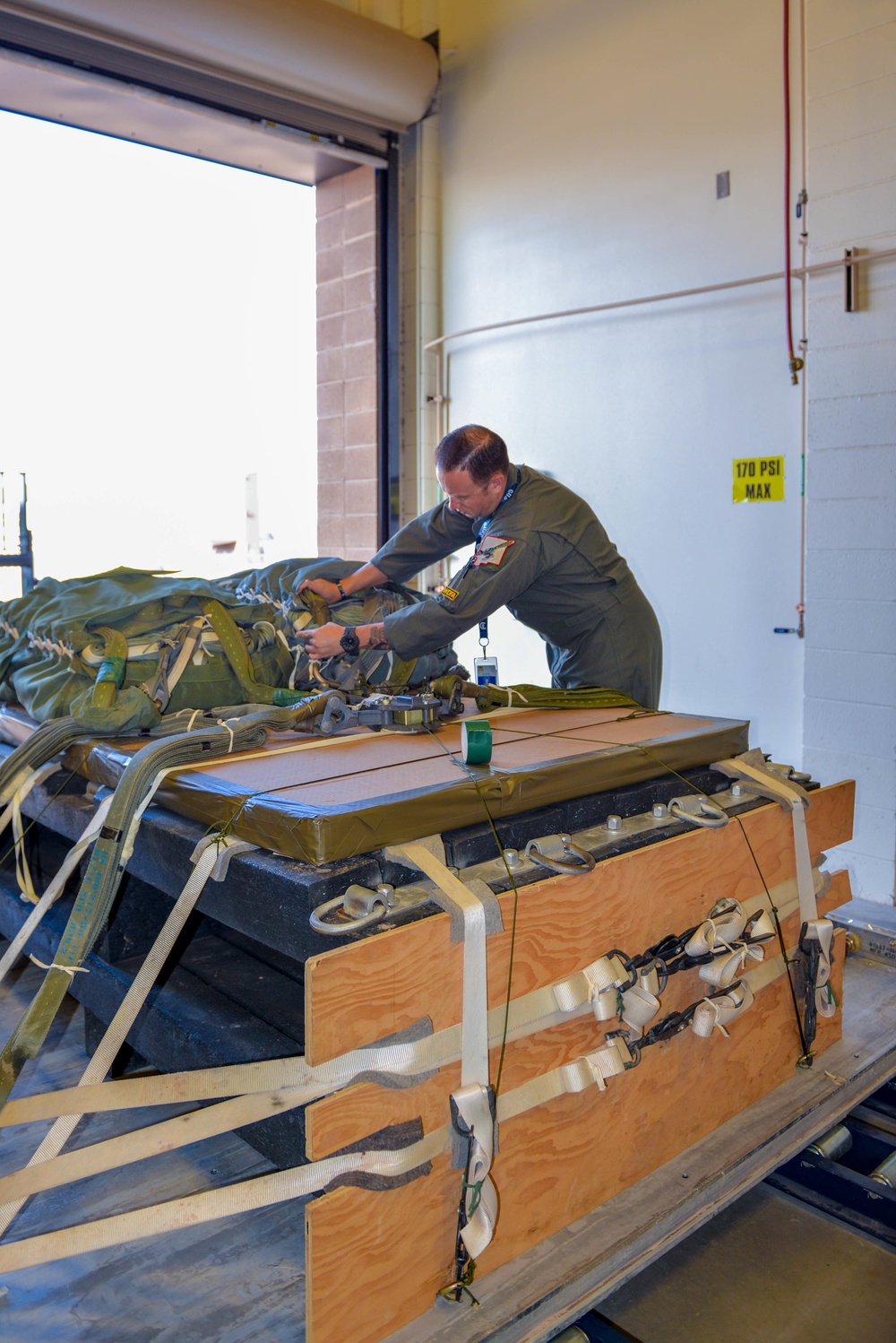 The 150th Operations Wing train with the equipment for the C-130