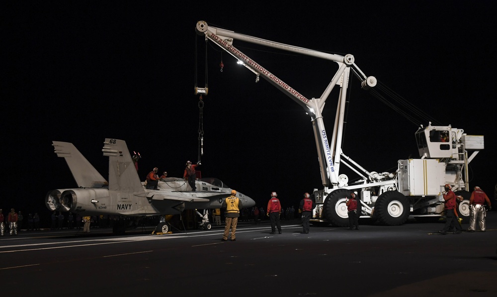 Nimitz Sailors Preform Flight Deck Drills