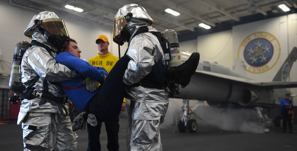 Nimitz Sailors Participate in a Drill