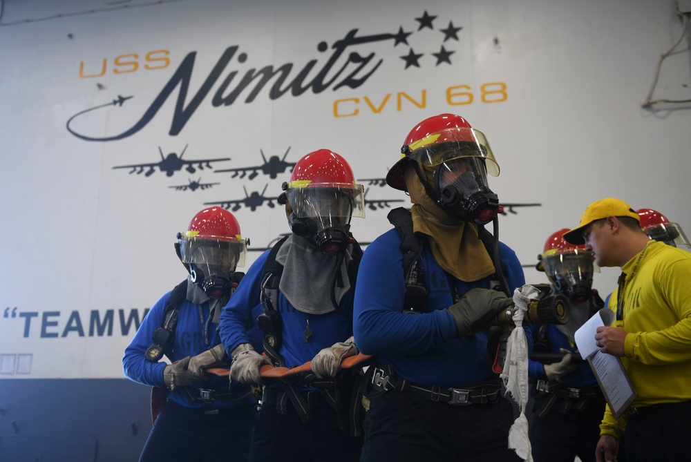Nimitz Sailors Participate in a Drill