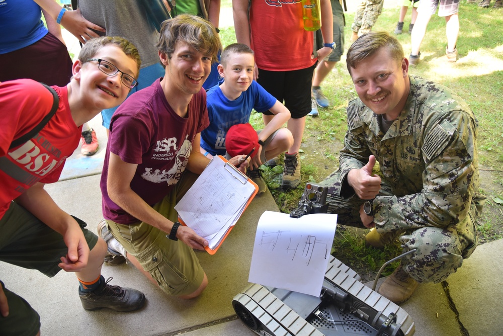 Sailors Visit Boy Scouts During Navy Week